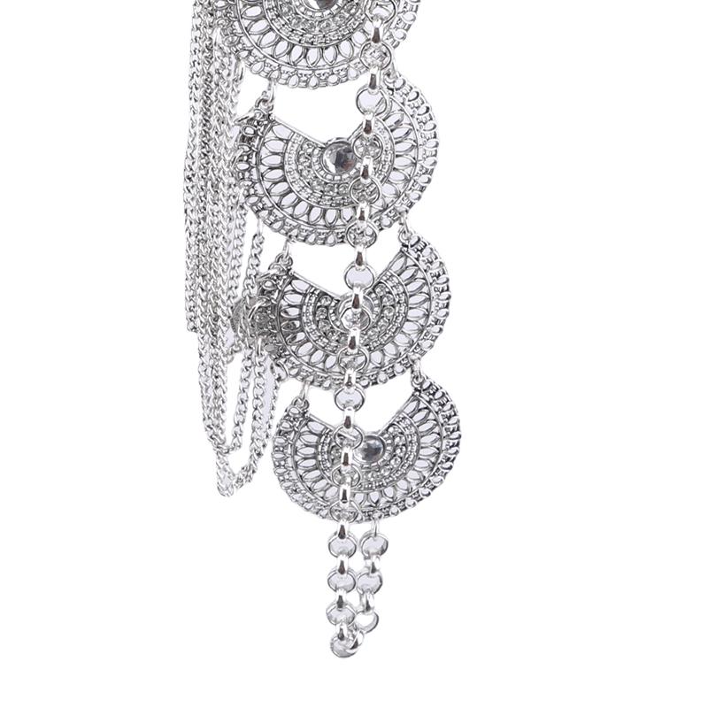 Belly Piercing Dance Belt Waist Sexy Metal Flower Crystal Coin Tassel Body Chain Jewelry