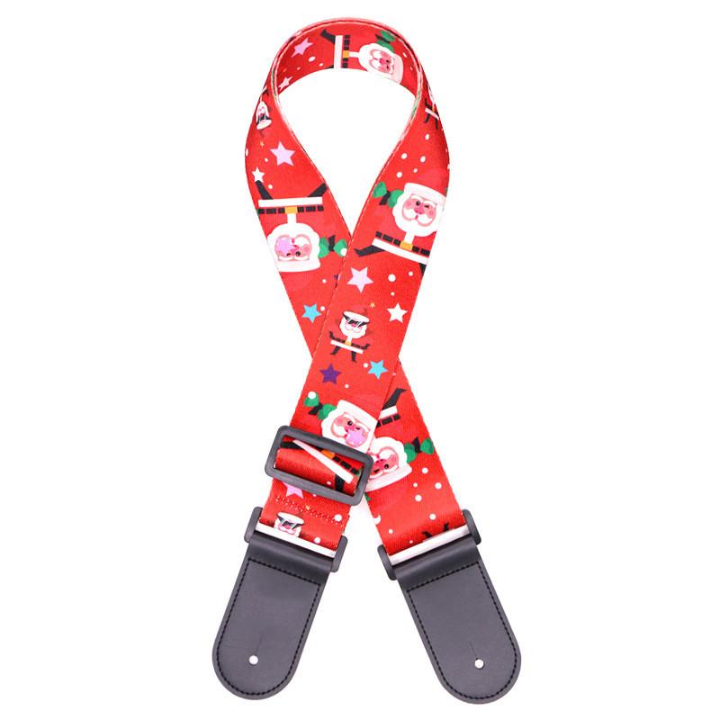 Регулируемый кожаный и тканевый гитарный ремень в этническом стиле с различными узорами для акустических и бас-гитар