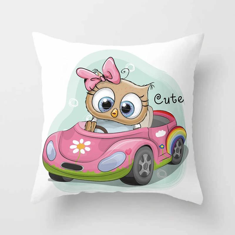 Милые наволочки на подушки с совами  Удобная наволочка x Декоративные подушки для дивана, кровати, машины, пледа, домашнего декора