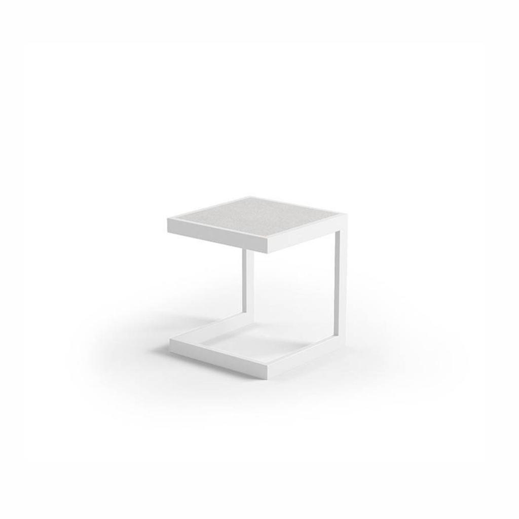 Stolik ogrodowy grenada 40x40 zumm biały aluminium homms