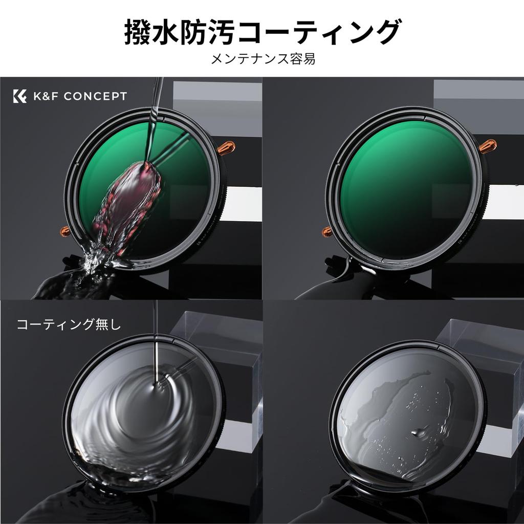 Concept 82мм Фильтр Многофункциональный Фильтр 2в1 Ослабление Света Поляризационный Эффект 24 Слоя Нанопокрытия с Обеих Сторон Водоотталкивающий и Маслоотталкивающий