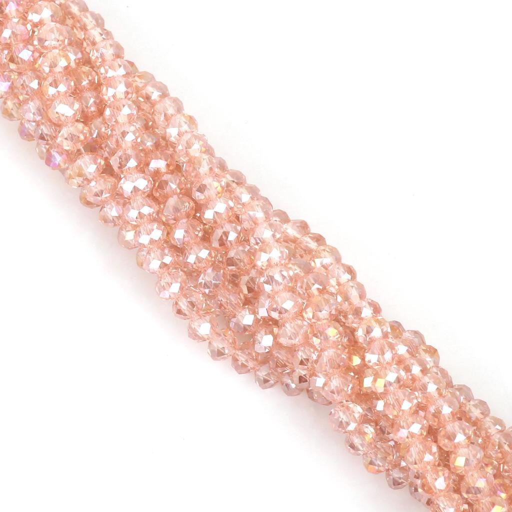 30-200Pcs Rondelle Austria Faceted Crystal Glass Beads Loose Spacer Beads for Jewelry Making
