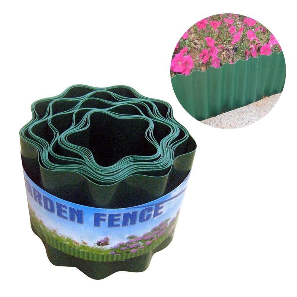 Plastic Grass Fence Path Lawn Wall Gravel Border Tool Garden Edging Green Ripple Landscape
