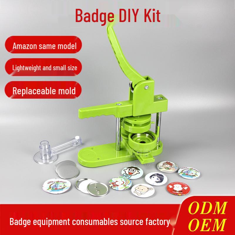 DIY Badge Maker Set for Kids: Homemade Lapel Pin Machine with Mold & Tools for Art Activities