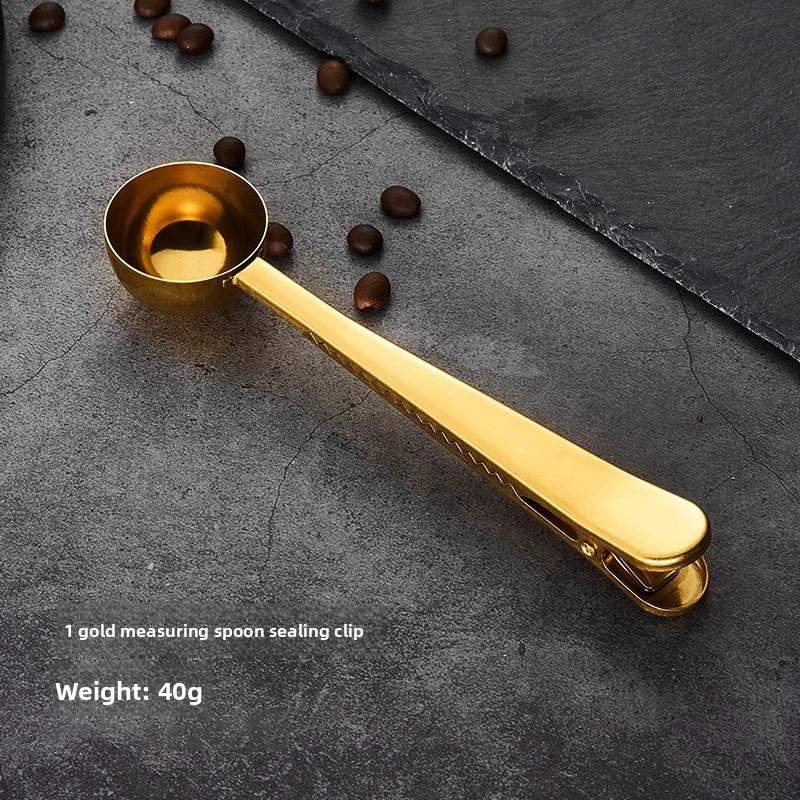 Ложка для кофе Мерная ложка Кофейные зерна Кофейный порошок Зажим-запечатыватель Мерная ложка Кофейные принадлежности Ложка для зерен Количественная ложка
