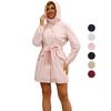 Women’s Hooded Windcheaters Polyester Waterproof Trench Coat Thin Loose Belt Button Up Windbreaker Spring Autumn Outdoor Wear Long Jackets