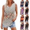 Women's Girl V Neck Tank Top Printing Casual Top Tank Tops For Women Loose Fit Sleeveless Tops Flowy