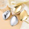 European & American Trendy Pebble-Shaped Metal Earrings for Women