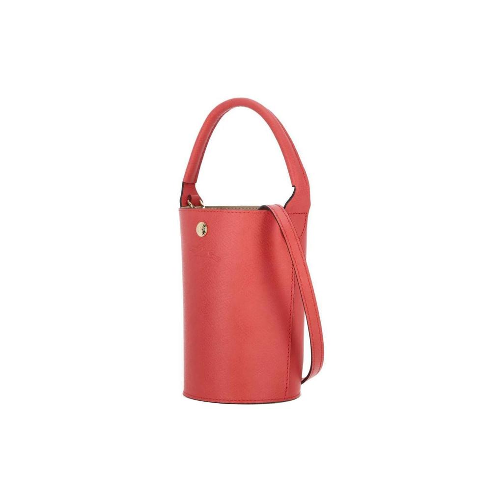 Longchamp Épure 18 Embossed Logo Detachable Shoulder Strap Leather Bucket Bag Mini Women bags Strawberry 10213HYZ218