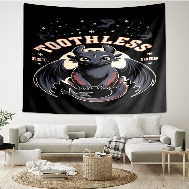 How to Train Your Dragon Print Tapestry - Portable Wall Decor Cloth, for Home, Dorm, Travel, Bedroom, Living Room - Ideal Birthday Housewarming Gift
