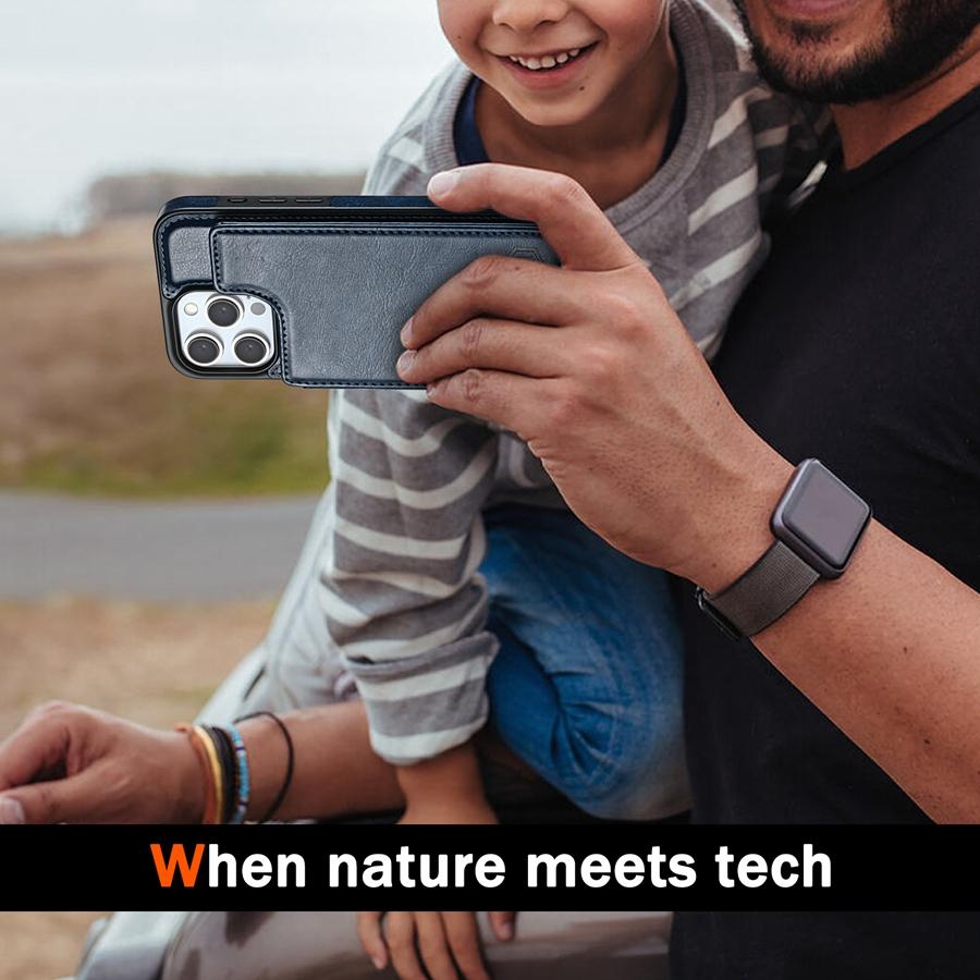 Кошелек однотонный кожаный чехол с магнитной двойной пряжкой и RFID-картой для iPhone 15 Pro Max 14 Plus 13 12 11 XR XS SE 2 8 7