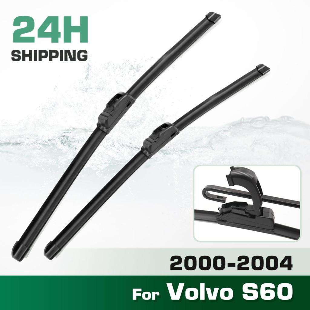For Volvo S60 2000-2004 2001 2002 2003 Wiper Front Wiper Blades Windshield Windscreen Window Brush 24"+21