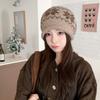 Drawstring Beanies Hat Snowflake Printed Winter Hat Fashion Knitted Hat  Autumn