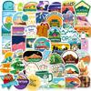 50 Outdoor Travel Series Stickers, European And American Tide Brand Stickers Ins Luggage Notebook Graffiti Stickers