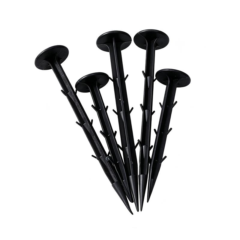 100Pcs Spiked Plastic Weed Barrier Fixing Stakes Garden Ground Landscape Nails for Outdoor Patio Landscaping Lawn Edging