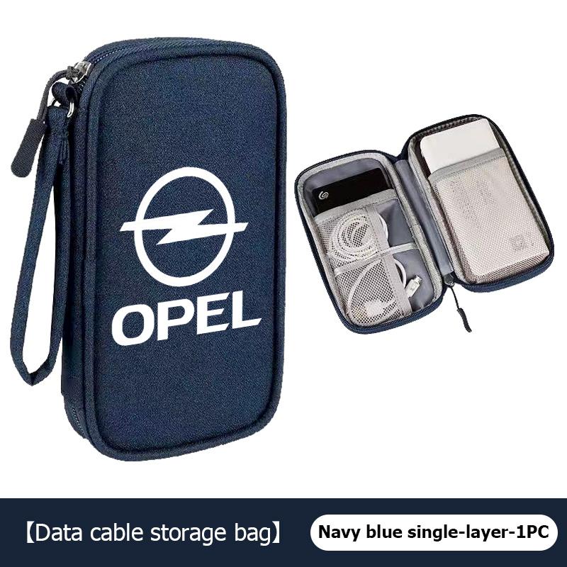 For Opel Portable Car Digital Storage Bag Data Cable Protector Cover Waterproof Tool Bags Corsa D Astra G H J K F Mokka C Zafira BX8
