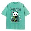 Большие женские футболки стираные футболки с рисунком панды кавайные футболки с принтом потертые хлопковые футболки с круглым вырезом одежда