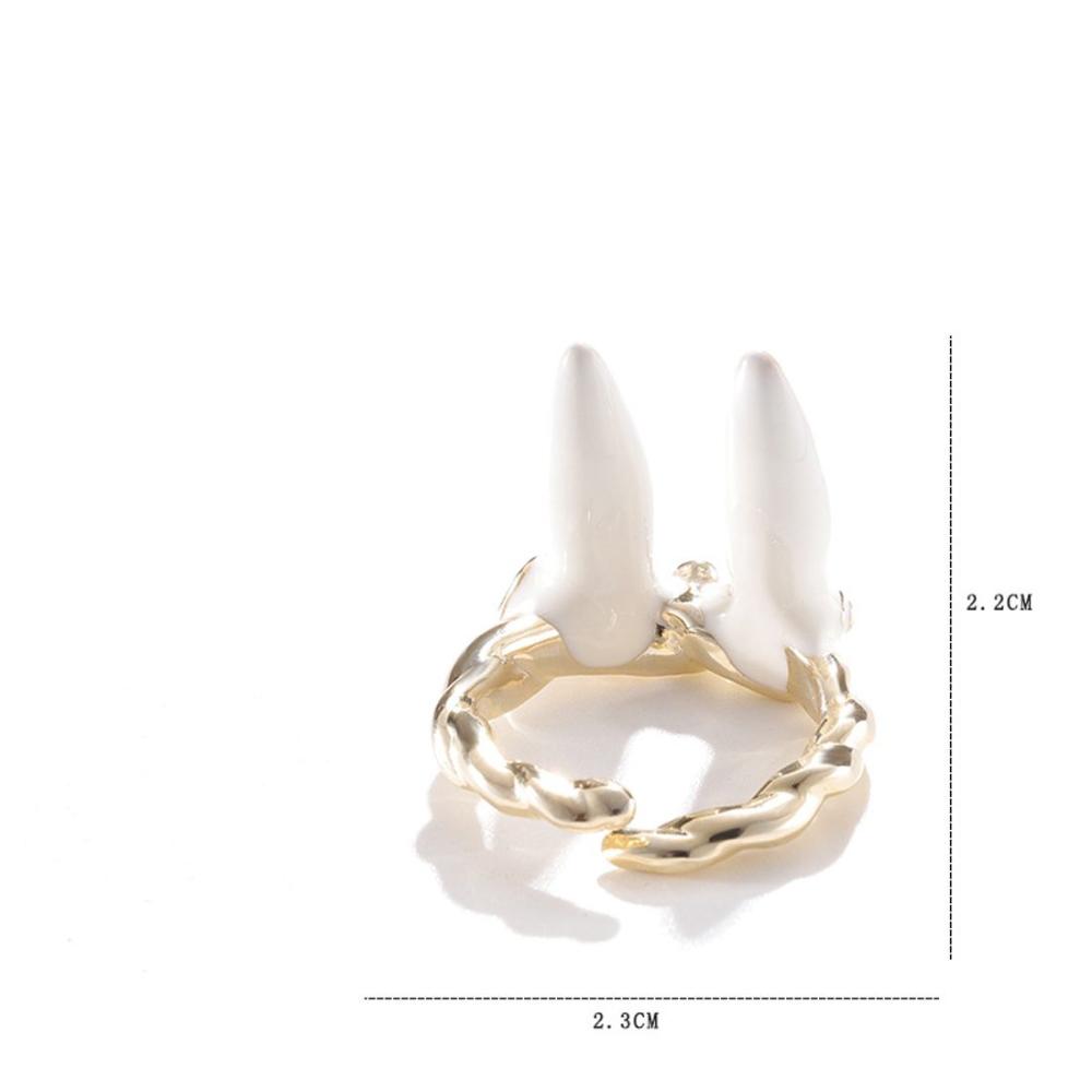 Bunny Ears Animal Finger Jewelry Women Opening Rings Adjustable Ring Korean Style Rings Rabbit Ring