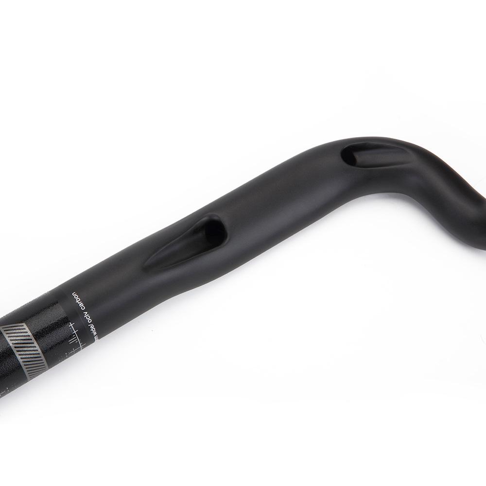 Руль Drop Handlebars из углеродного волокна Gauche, изгиб 25°, внутренняя прокладка тросов для шоссейных велосипедов
