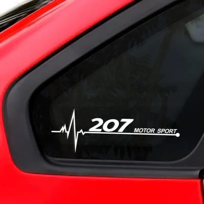 Для Peugeot 207 2 шт. Стиль автомобиля Декоративные наклейки на боковые окна Светоотражающий винил Автомобильная отделка Водонепроницаемые наклейки Аксессуары