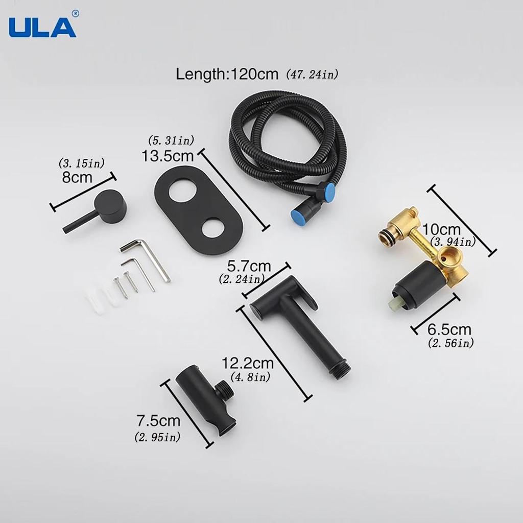 ULA латунный спрей для унитаза, биде, горячий и холодный ручной набор подгузников для биде, набор для душа в ванной комнате, распылитель Shattaf, портативный набор для душа