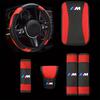 6Pcs Steering Wheel Cover Safety Shoulder Cover Armrest Pad Handbrake Sleeve For BMW 1 3 5 7 Series M X1 X3 X5 F30 M3 M4 E34 E46  VE2
