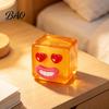 Lightweight Clear Cube Toy Cartoon Expression Stress Toy, Anxiety Relief Sausage Lip Sensory Squeeze for Relaxation Portable Reliever