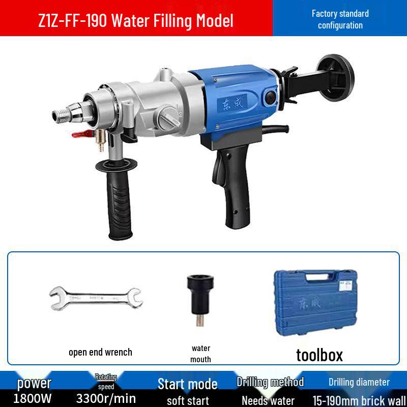 Diamond Core Drill for Concrete AC Vent Openings - Light-Duty Benchtop High-Power Machine