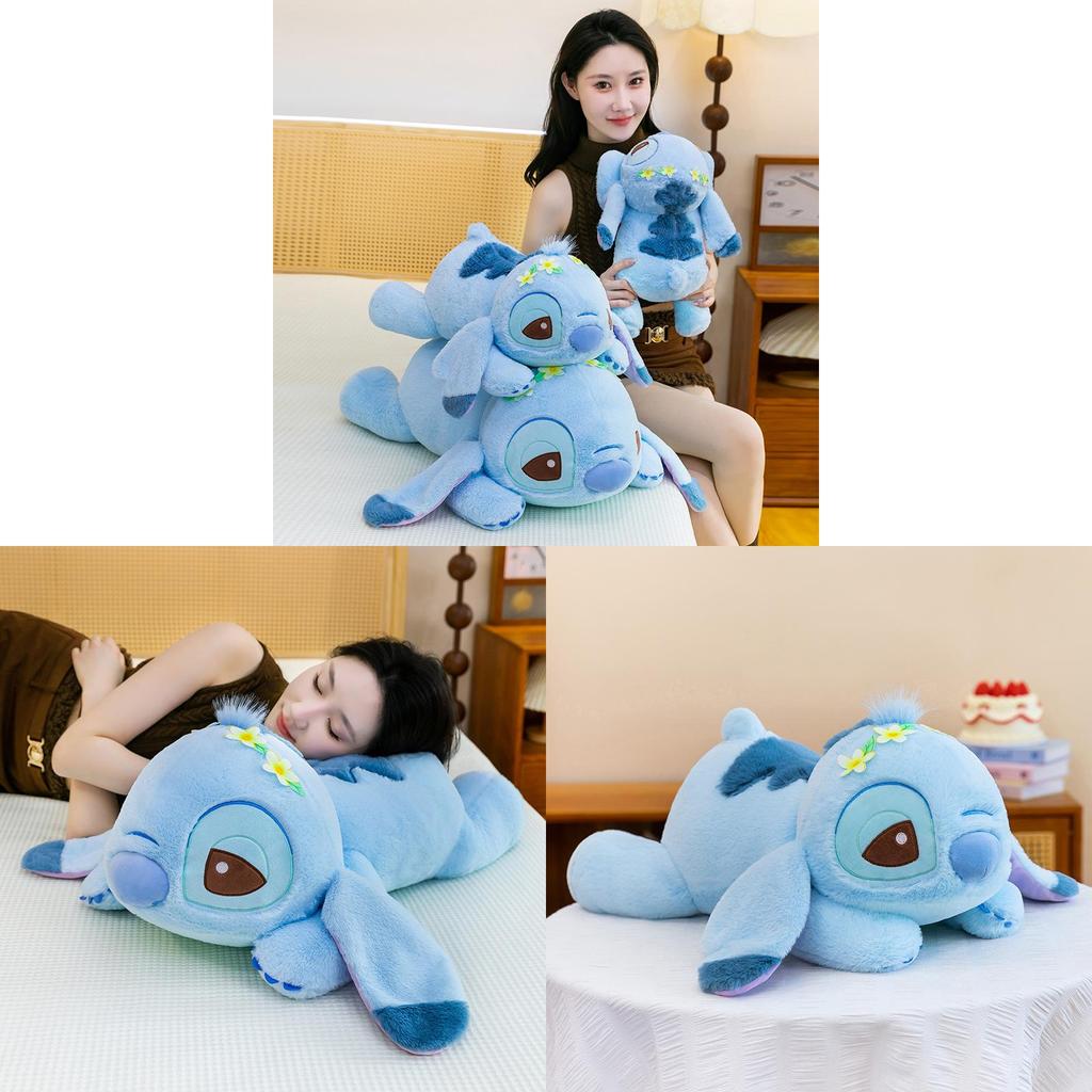 Stitch Cartoon Plush Doll With Large Eyes And Rabbit Fur For Kids And Fans