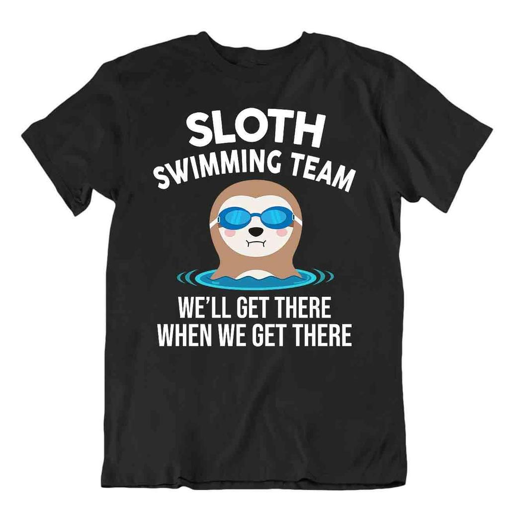 Sloth Swimming Team Tshirt Sporting Hobby Tee Unique Apparel Tee