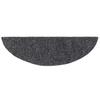 VidaXL Tapis d'escalier autocollants 30 pièces 56 x 17 x 3 cm Gris foncé Demi-rond 3365680