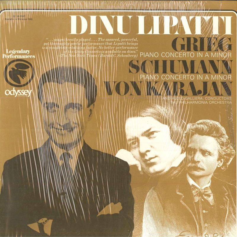 LP Record DINU LIPATTI, HERBERT VON KARAJAN / - Schumann / Grieg: Piano Concerto In 32160141 Odyssey 1967 US Classical Used