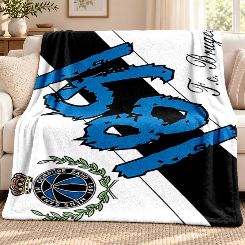 Club Brugge KV blanket Flannel Blanket Soft Cozy Plush Throw for Sofa Bed Lightweight Home Decoration Outdoor camping
