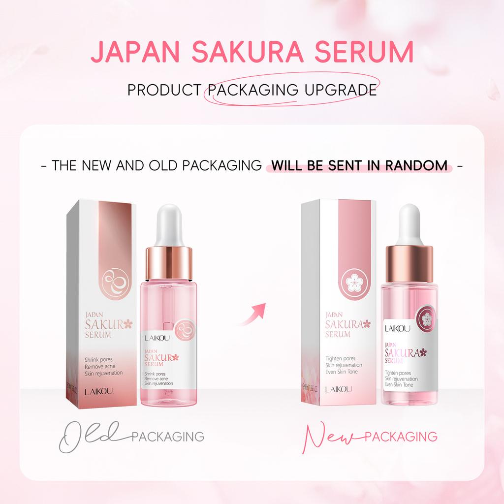 LAIKOU Sakura Anti Wrinkle Serum, Антивозрастная эссенция для лица, Увлажняющая сыворотка для ухода за лицом30 мл