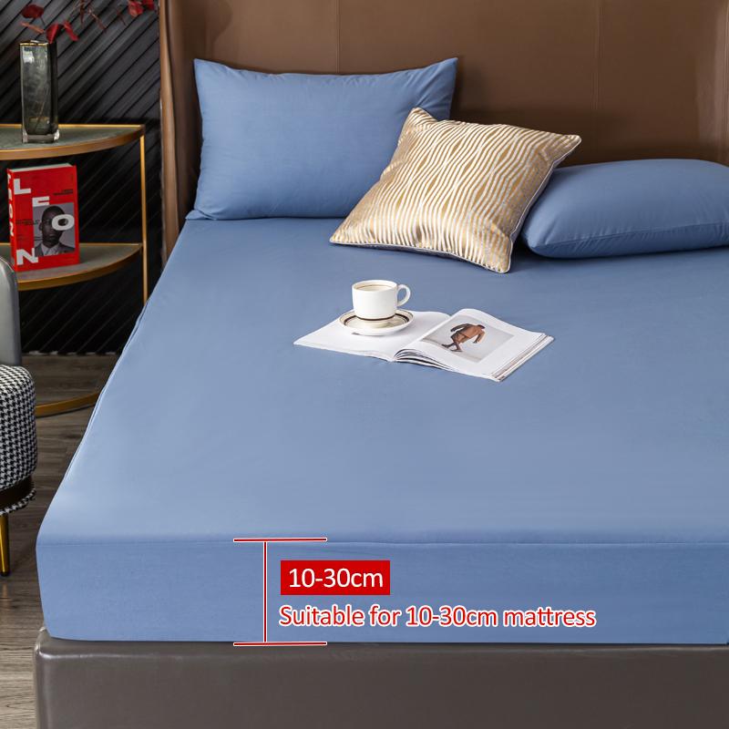 Водонепроницаемый наматрасник, однотонная стеганая простыня с защитой от клещей, эластичный чехол для кровати, защита для матраса (Без наволочки)