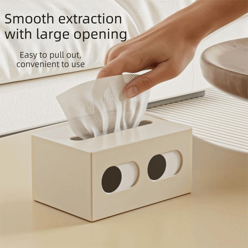Funny Expression Cartoon Tissue Box Rectangle Shape Desktop Tissue Case Bathroom