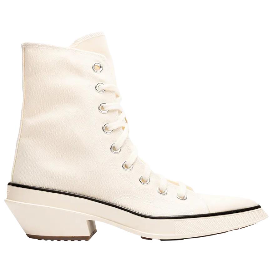 Converse Chuck 70 Hi De Luxe Pointed Egret Women Sneakers Cream Black White A13017C