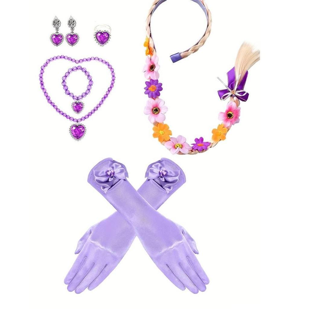 Платье Рапунцель, костюм принцессы для маленьких девочек, праздничное платье для косплея, подарок на день рождения, детский костюм на Хэллоуин, От 2 до 10 лет