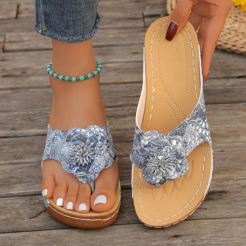 Large size wedge slippers women's summer 2025 new hollow lightweight engraved slippers women's shoes