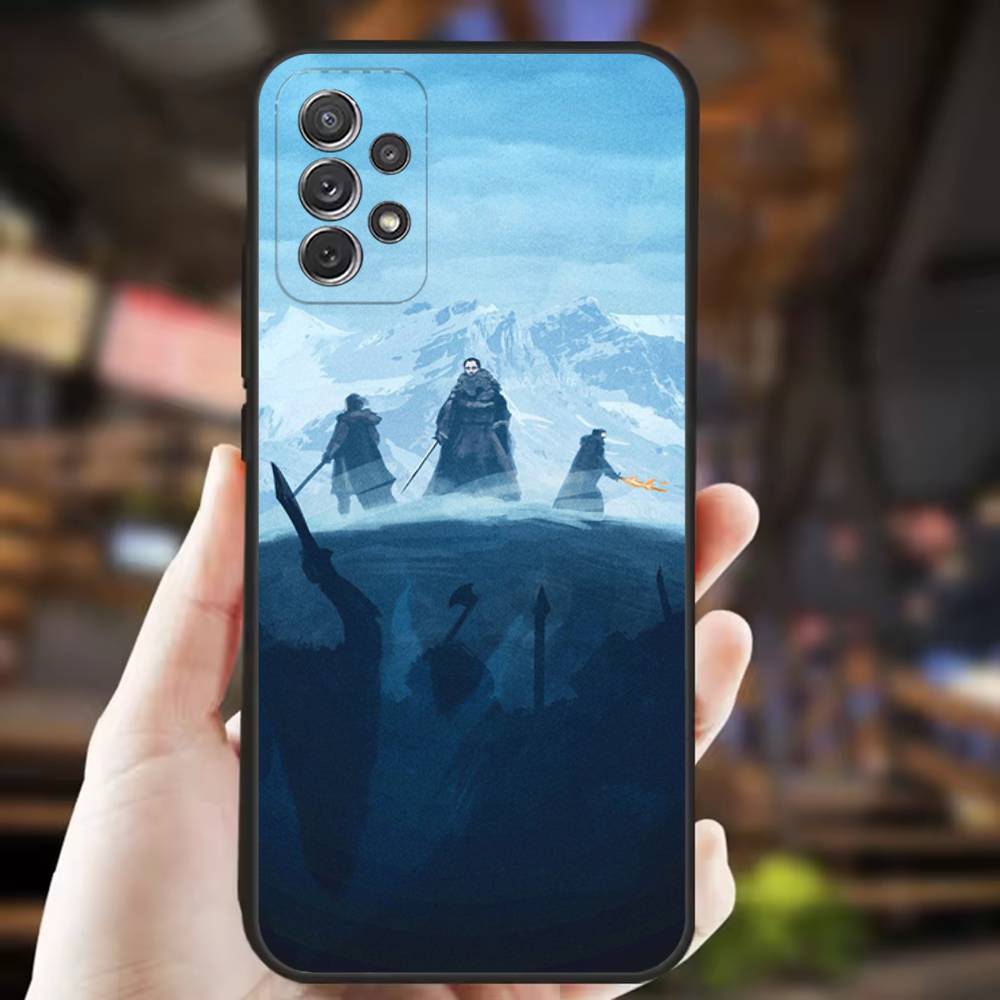 Winter Coming S-Stark Phone Case For Samsung S25,S24,S21,S22,S23,S30,Ultra,S20,Plus,Fe,Lite,Note,10,9,5G Black Cover