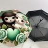 1pc Sheep Love Automatic Open/Close Umbrella with Windproof, 8-Rib Sturdy Canopy, Durable Ribs, Fashionable Design1225A