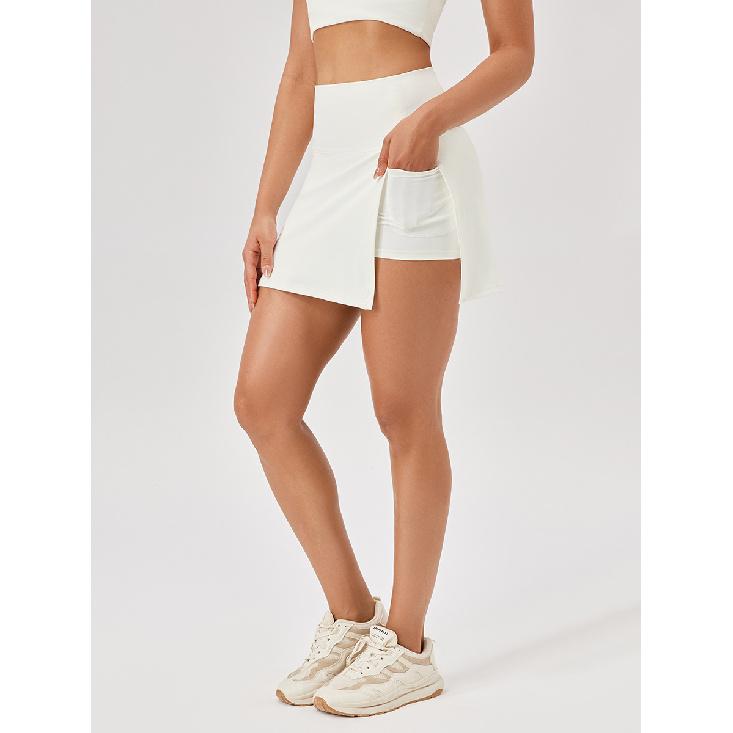 Высокая талия женские Йога Фитнес Теннис с подкладкой Антибликовый Бег Быстросохнущие Короткие Юбки Брюки