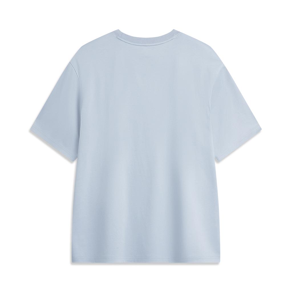 Li Ning Sports Lifestyle Series Solid Color Breathable Versatile Loose Short Sleeve T-Shirt Unisex T-Shirt Gray AHSVB91-10