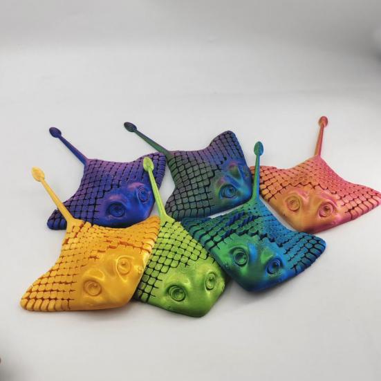 3D-печатная скат-манта, игрушка-антистресс, шарнирная фигурка ската-манты, гибкая фигурка морского животного, украшение для стола для дома и офиса