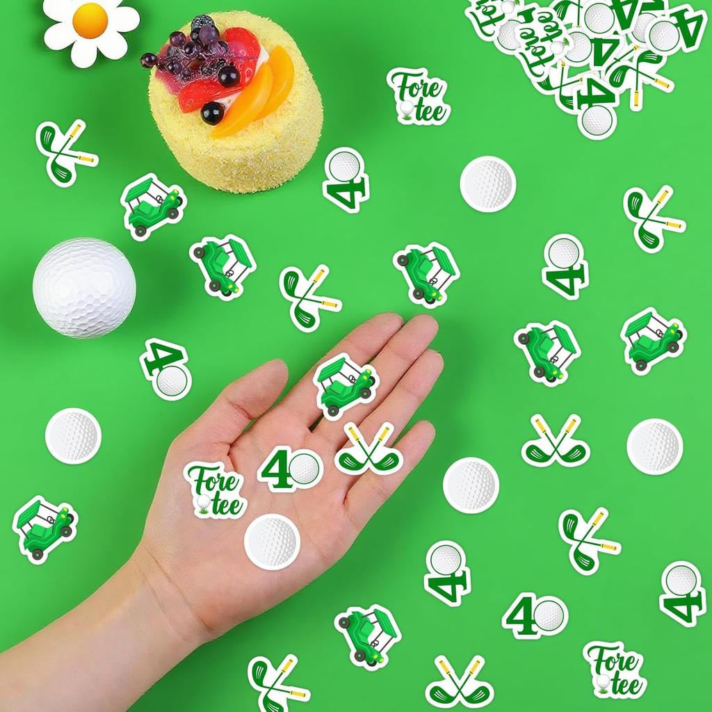 Golf 40th Birthday Decorations, 200Pcs Foretee Golf Birthday Confetti Foretee Golf 40th Birthdays Table Decoration for Men Golfs Sports Themed 40