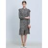 Ozoc Ruffle Shirring Dress