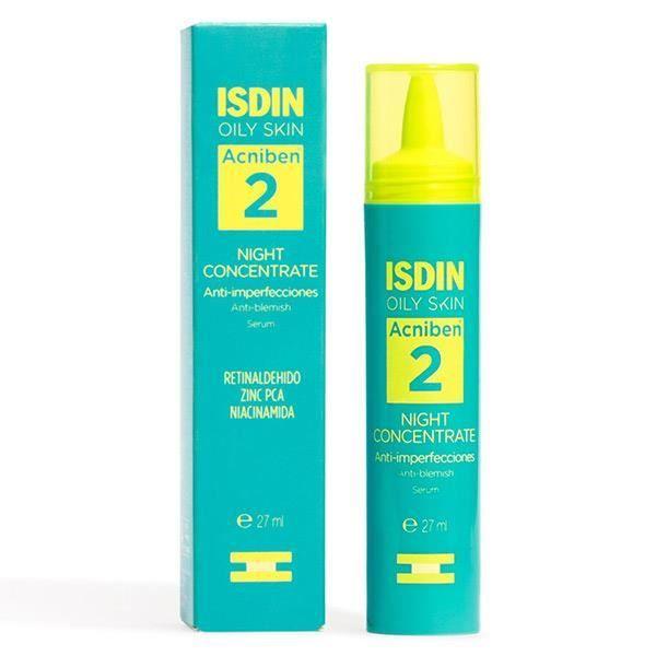 Sérum de Nuit - ISDIN - Acniben® Night Concentrate - Rétinaldéhyde - Zinc PCA - Niacinamide
