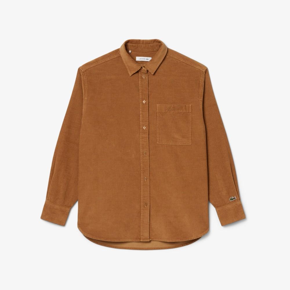Lacoste Женская вельветовая рубашка с вышитым логотипом CF5336-55NDPC