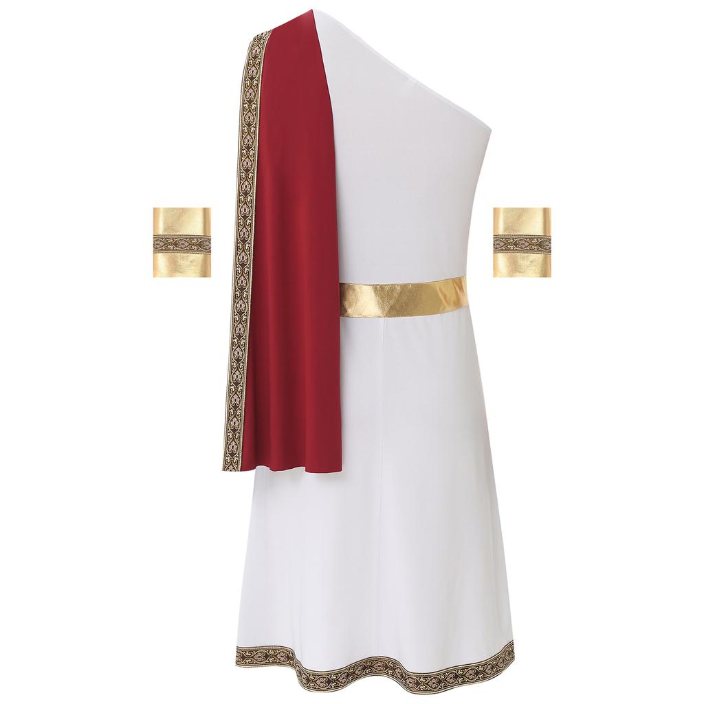 Мужской костюм древнего грека на одно плечо, набор для косплея на Хэллоуин, маскарадный костюм