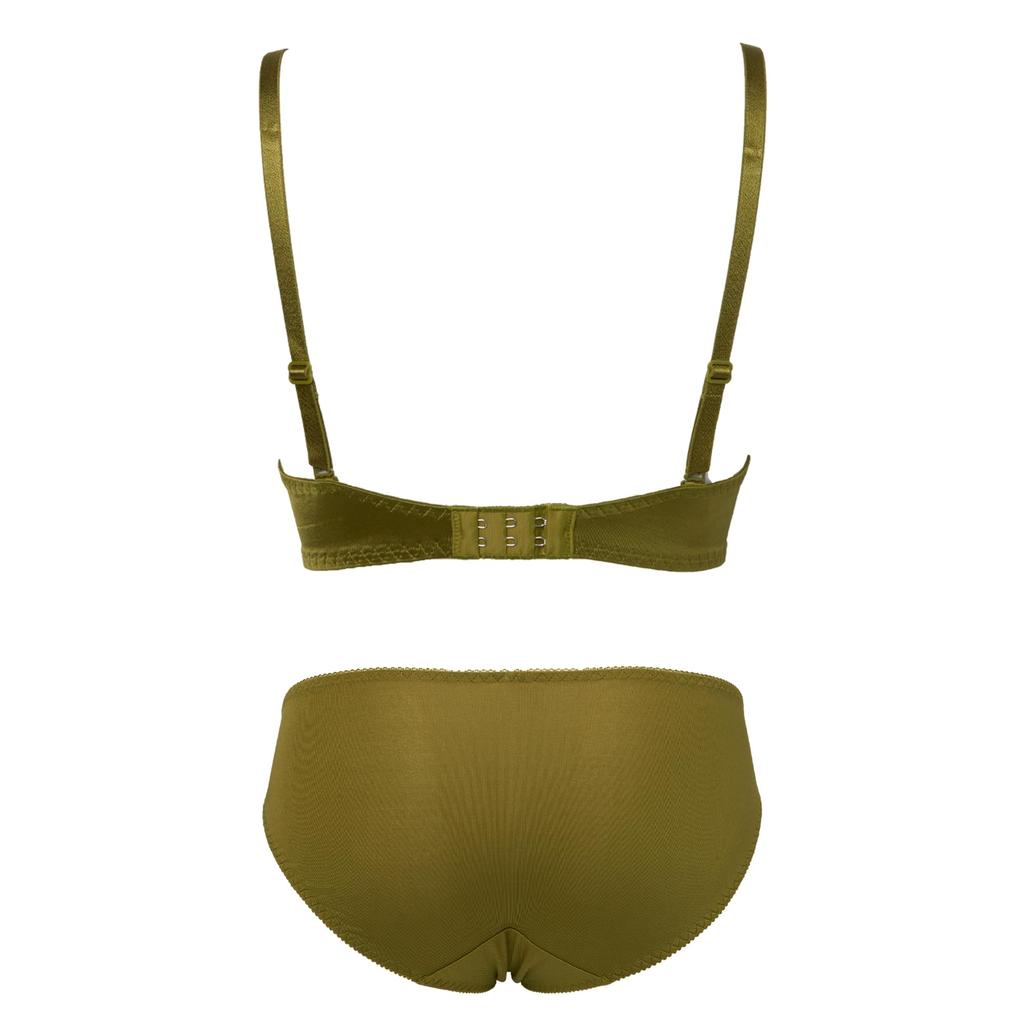 От Daisy Lace Dream Bra Deep V Bra Shorts Set AMST1150 WHU2 Hikini JX 00CE [Amostyle Triumph] & + Womens (зеленый) 65/М